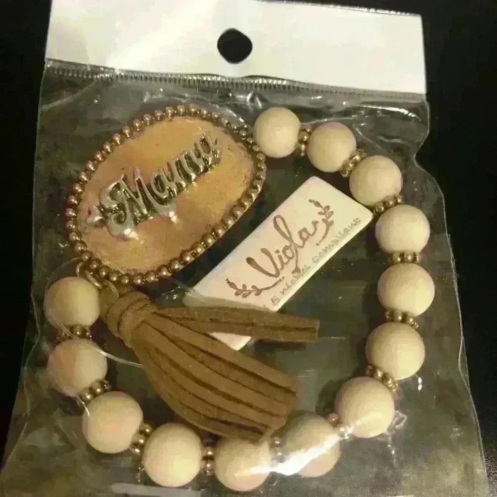 Viola beaded bracelet “Mamma”
